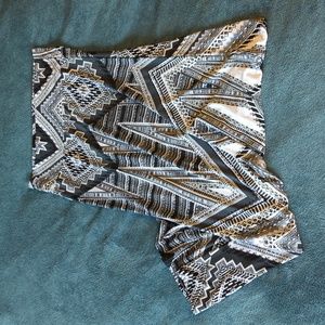 Black tribal maxi skirt